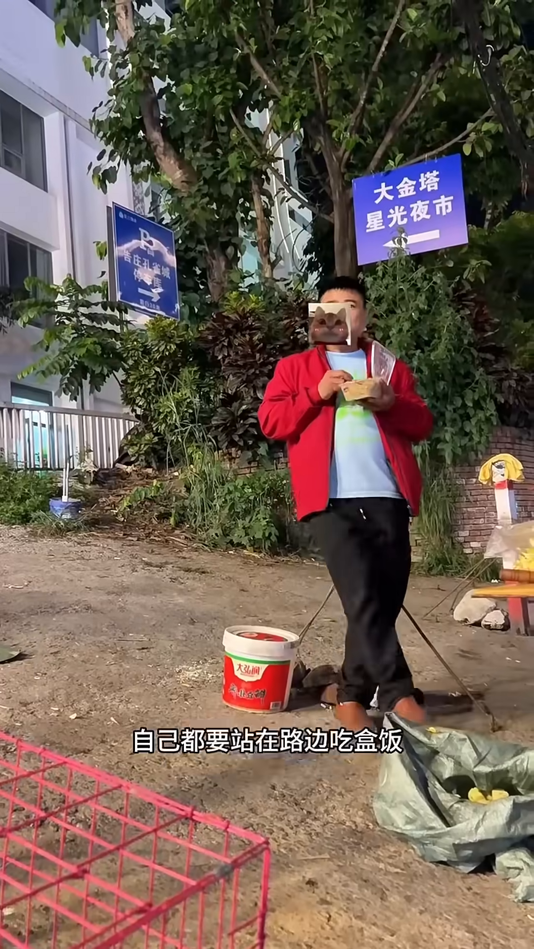 The woman confronts the street vendor, gesturing towards the puppy's empty water bowl.